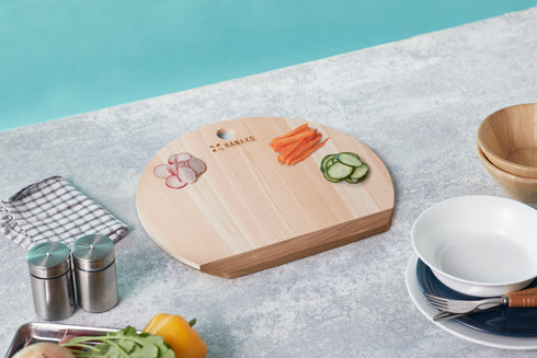HANAKO Cutting Board Shimanto Hinoki/Cherry Blossom D-type 9mm Cutting Board