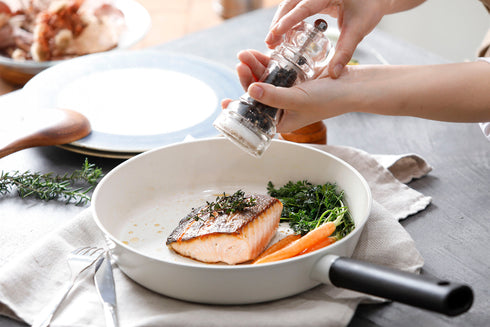 セラミックフライパン 3点セット(24cm深型+26cm+兼用フタ)IH&ガス火対応|GLAMP.グランプ