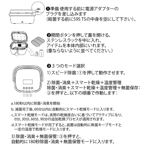 59S 紫外線LED殺菌ボックス(医療機器)T-5Medical 第三世代最新モデル ハイパワー弾丸型LEDを採用