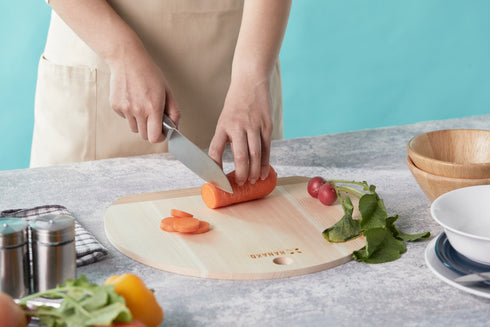 HANAKO Cutting Board Shimanto Hinoki/Cherry Blossom D-type 9mm Cutting Board
