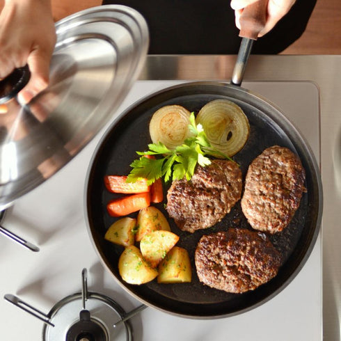 Frying pan with lid 26cm|AUX Oaks