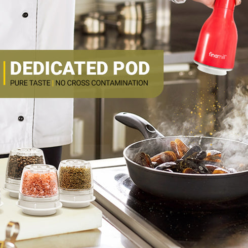 Electric spice mill with 2 replacement pods | Finamill